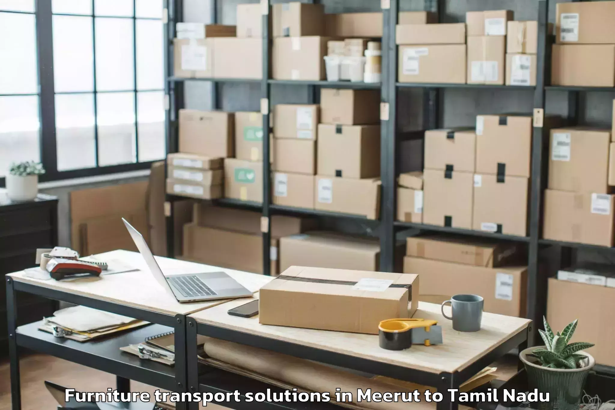 Affordable Meerut to Aravakurichi Furniture Transport Solutions